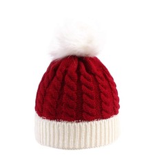 Yinxiang Jie Christmas Knitted Hat for Baby,Santa Kid Small, Red