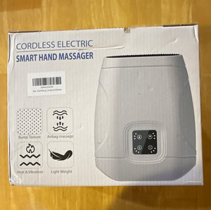 Smart Hand Massager Cordless Heated Air Compression Vibration USB White