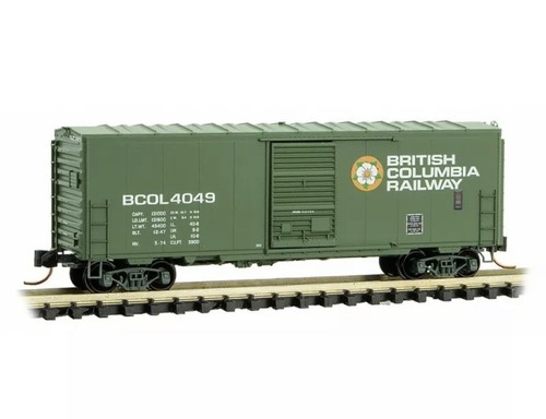 Vagón de carga estándar escala N 40' - British Columbia Rail #4049 - MTL #07300510 | Zustand: New