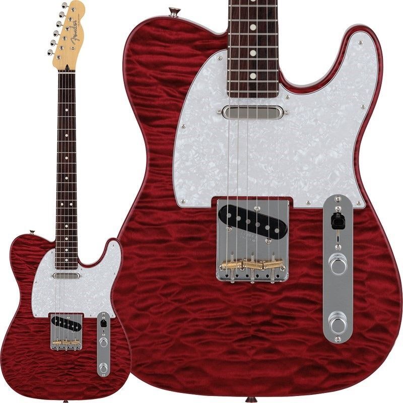 Fender Japan Hybrid II Telecaster Electric Guitar w/Quilt Maple