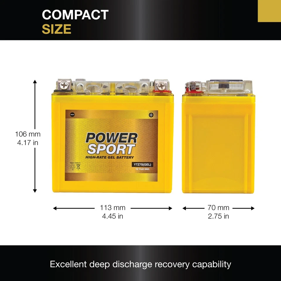 12V 6AH Gel Battery for Honda CHF50 Metropolitan,II, SP 2002-2012 Replaces Yuasa Foto 3 de 4