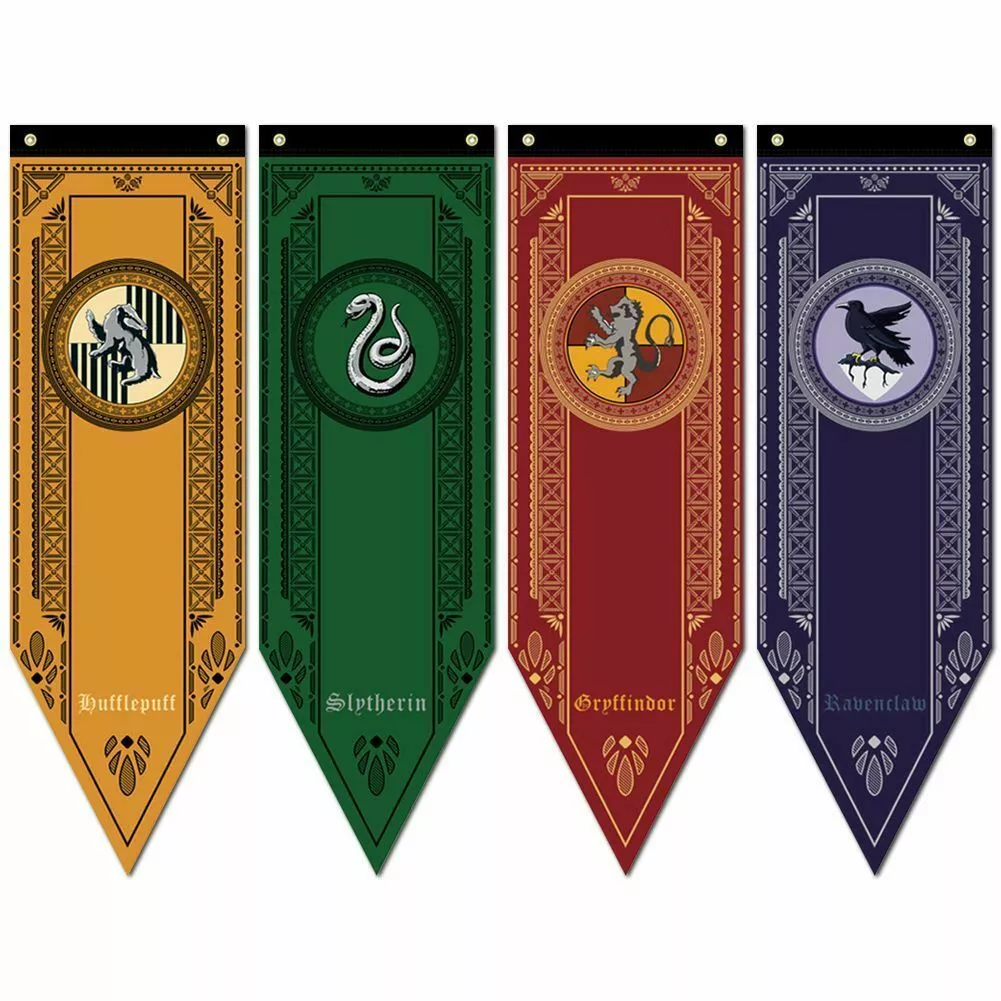 Harry Potter Gryffindor Slytherin House Flag Wall Banner Home Decoration  Party