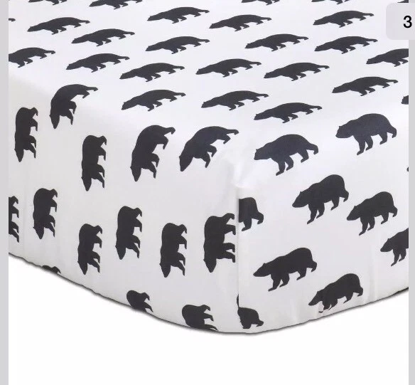 The Peanut Shell Woodland Dreams 4P Crib Set Fox Animal Boys Blue Multi New
