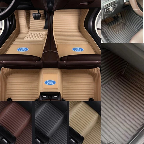 For Ford Car Floor Mats Waterproof Custom Luxury Front Rear Auto Liner Carpets - Imagen 17 de 34