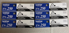 NEW Genuine Brother TN250 6 Set Black Toner Cartridges In Factory Sealed Box