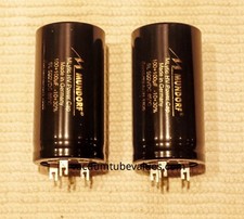 TWO Mundorf MCap 500 VDC MLytic HV PowerCapacitor 100-100 MFD uf Electrolytic