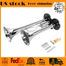 12v24v Truck Air Horn 150db Dual Trumpet Horns Kit Universal For Car Train Boat