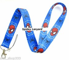 Spidey Spiderman Lanyard Neck Strap Keychain ID Badge Holder Blue Marvel
