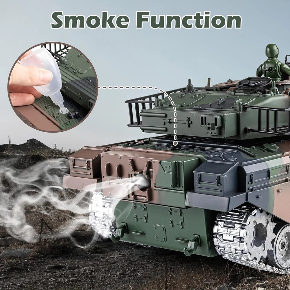 1:18 Alloy Metal US M60 Remote Control Army Model Toys RC Military Vehicle Tank - Image 2 of 4