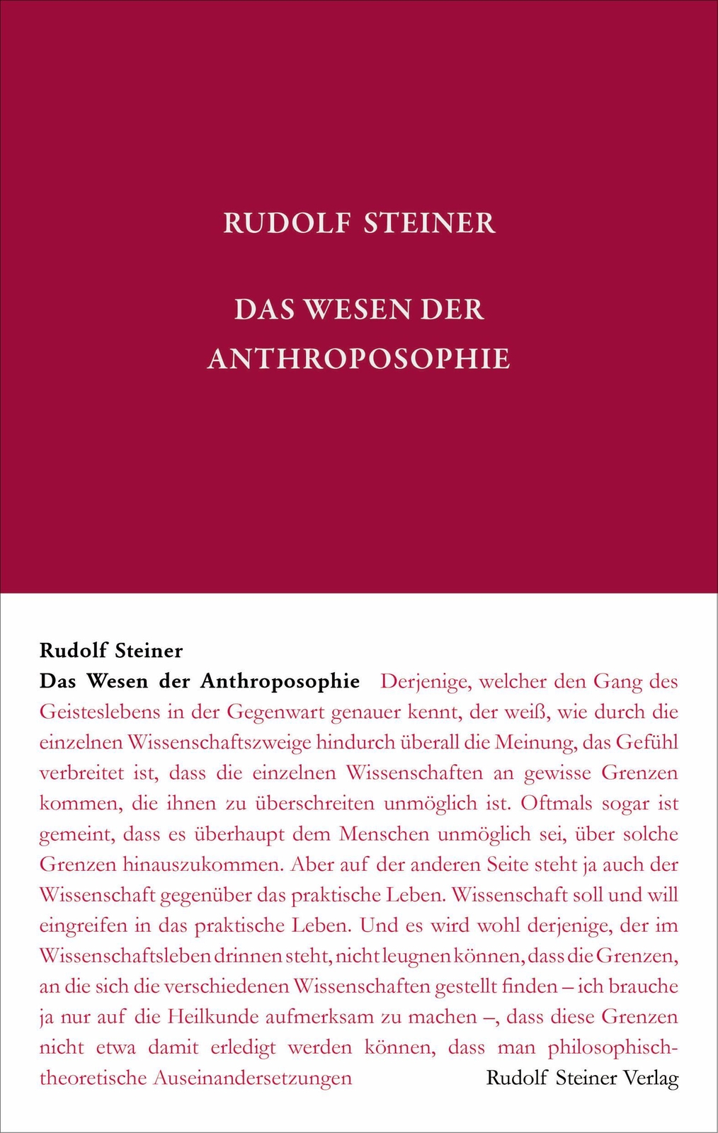 Thumbnail - Das Wesen Der Anthroposophie | Rudolf Steiner | Buch | Leinen | 628 S.