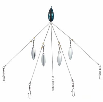 Alabama Umbrella Rig 5 Wire 4 Spinner Jig Head Included Multi Color High Quality