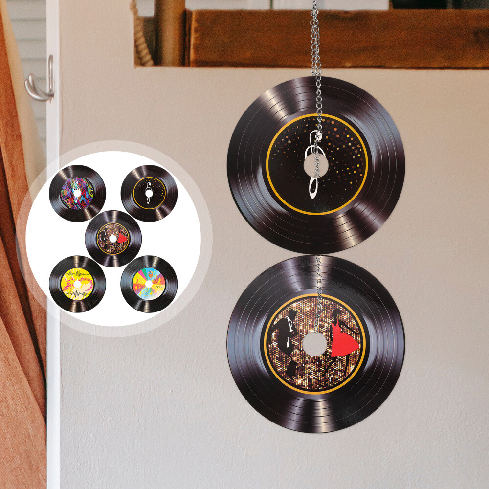 10 Pcs Old Record Decoration Paper Wall Hanging Vinyl Records eBay
