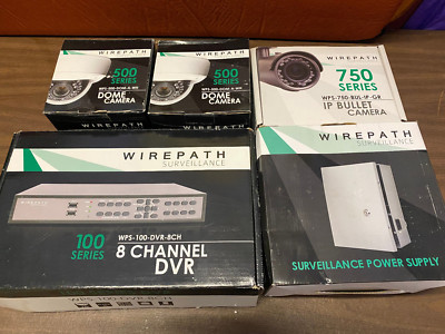WirePath Camera System 3 Cameras, DVR & Power SupplyConnector box Free US Ship