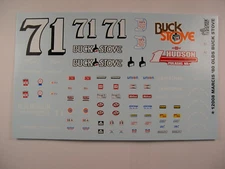 GOFER RACING MARCIS 80 OLDS BUCK STOVE DECALS FOR 1/24 AND 1/25 SCALE MODEL CARS