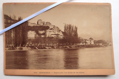 Grenoble Esplanade Le Fort Les Alpes Original Albuminé Foto um 1880 cpa 38