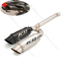 For Yamaha FZ6 FZ6N FZ6S 2004-2011 Exhaust Muffler Black Tips Slip On Mid  Pipe