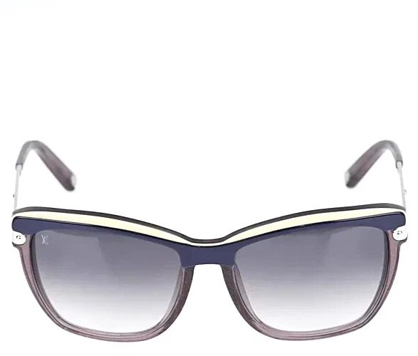 LOUIS VUITTON Z0601W 92N PÚRPURA BRILLANTE CON LENTES DEGRADADAS GRISES GAFAS 55-17 Foto 3 de 4