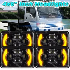 4pcs 4x6'' LED Headlight Hi/Low Beam Fits For 1991 - 2005 Isuzu NPR Low Tilt