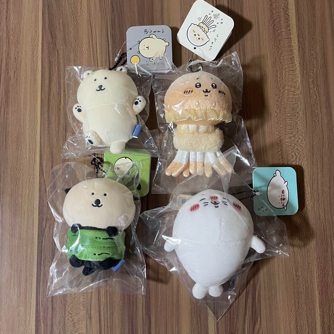 Nagano Characters Aquarium SET 4 Mascot Plush Key Chain Nagano