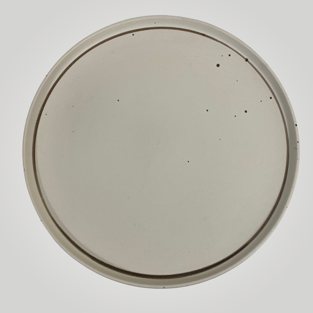 Vintage Bornholm Dansk Int. Brown Mist Speckled Ceramic Chop Plate