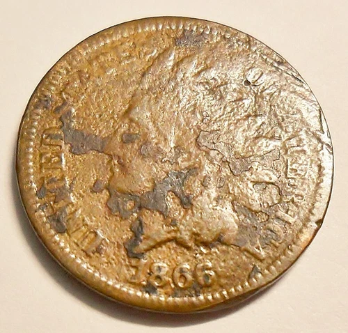 1866 P Indian Head Cent Penny  *G DETAILS - GOOD DETALS*  *FREE SHIPPING*