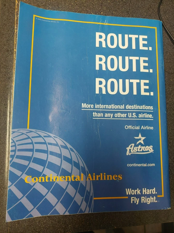 2003 Houston Astros Spring Training (Osceola) Scorecard (Marked) Bagwell Biggio  - Image 4 of 4