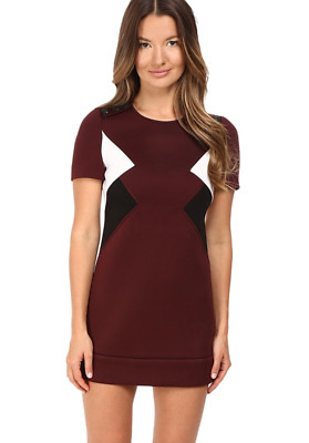 Neil Barrett Burgundy Modernist Fitted Sweatshirt Dress L23803 Size 40