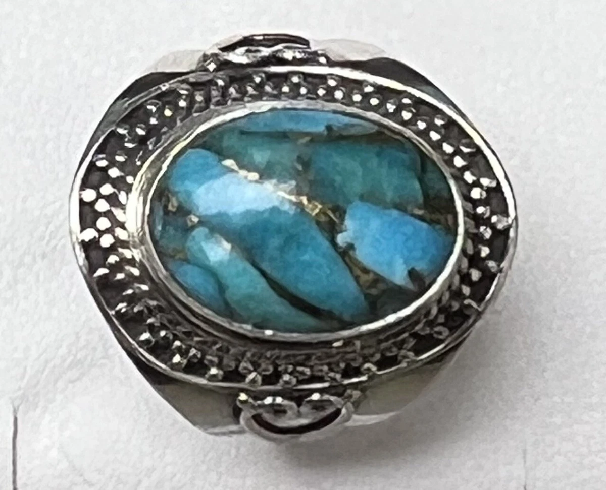 Turquoise with silver best sale veins