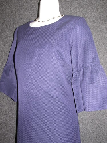 ABITO TUBINO FRENCH CONNECTION viola misto cotone manica 3/4 TG 4 NUOVO - Foto 5 di 7