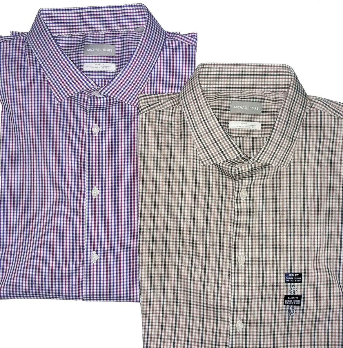 big and tall slim fit dress shirts Perry Ellis Outlet Men's Big And Tall Untucked Total Stretch Banded Collar Shirt in Bright White, Size 3XB, 100% Polyester, Solid Long Sleeves