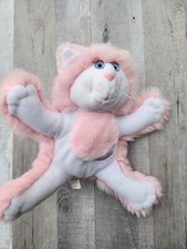 Vintage Fisher Price PURR-TENDERS 1988 Kitty Cat Plush Purring Toy 18" w/ Tail