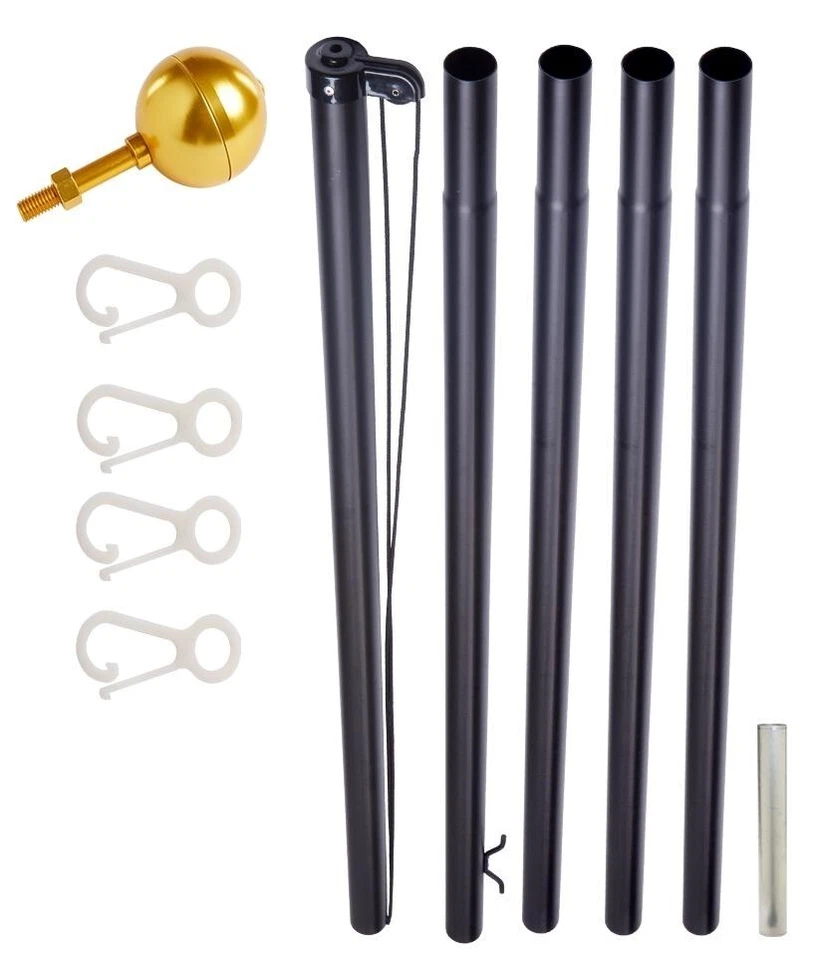 Флагшток EZ 21' - сделано в США - 5-летняя гарантия - флагшток из темной бронзы алюминия - Изображение 2 из 2