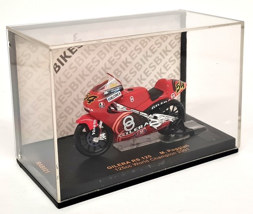 Ixo 1/24 Gilera RS 125 M. Poggiali WC 125CC 2001 7.5cms Model Motorbike - Picture 2 of 5