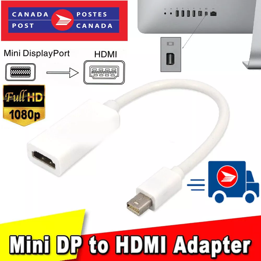 Cable adaptador Mini DP a HDMI, Puerto Thunderbolt, convertidor para Macbook  Pro Air, proyector, cámara, TV y PC - AliExpress