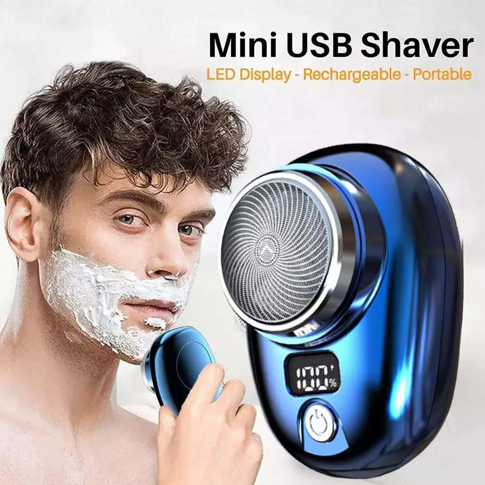 Mini Portable Electric Razor for Men USB Rechargeable Shaver Beard Trimmer  LCD