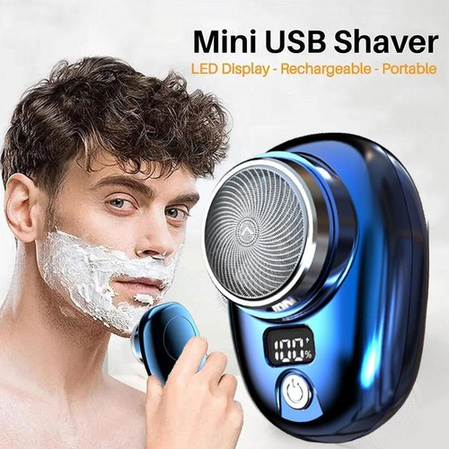 Mini Portable Electric Razor for Men USB Rechargeable Shaver Beard Trimmer LCD