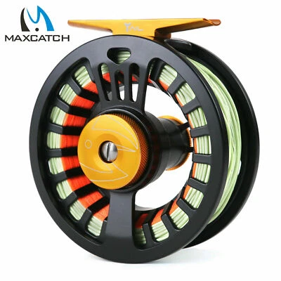 Maxcatch 3/4/5/6/7/8wt Tail Pre-Loaded Fly Fishing Reel &Fly Line,Backing,Leader - Photo 1/4