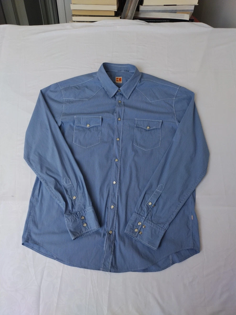 Hugo boss clearance orange denim shirt
