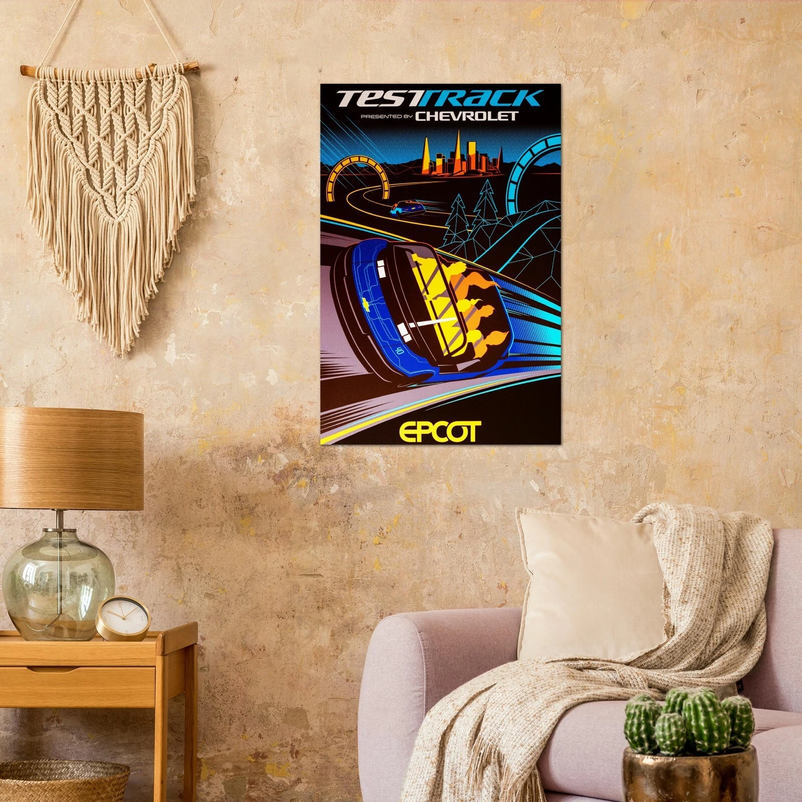 Disney Epcot Center Test Track Vertical Poster