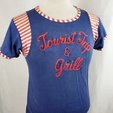 Vintage 40s 50s Baseball Softball Jersey Tourist Tap & Grill #4 Chain Stitching.