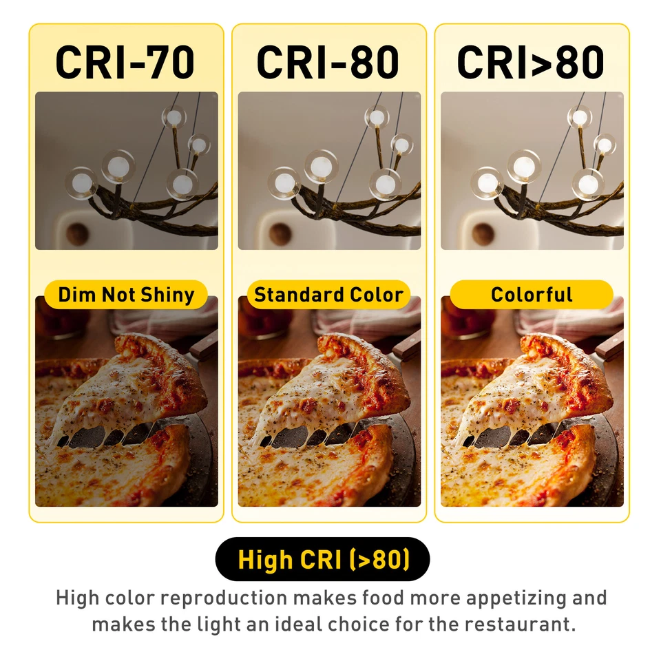 36W Wood Branch Chandelier Glass Bubble LED Pendant Ceiling Light Hanging Lamp - Image 2 of 4