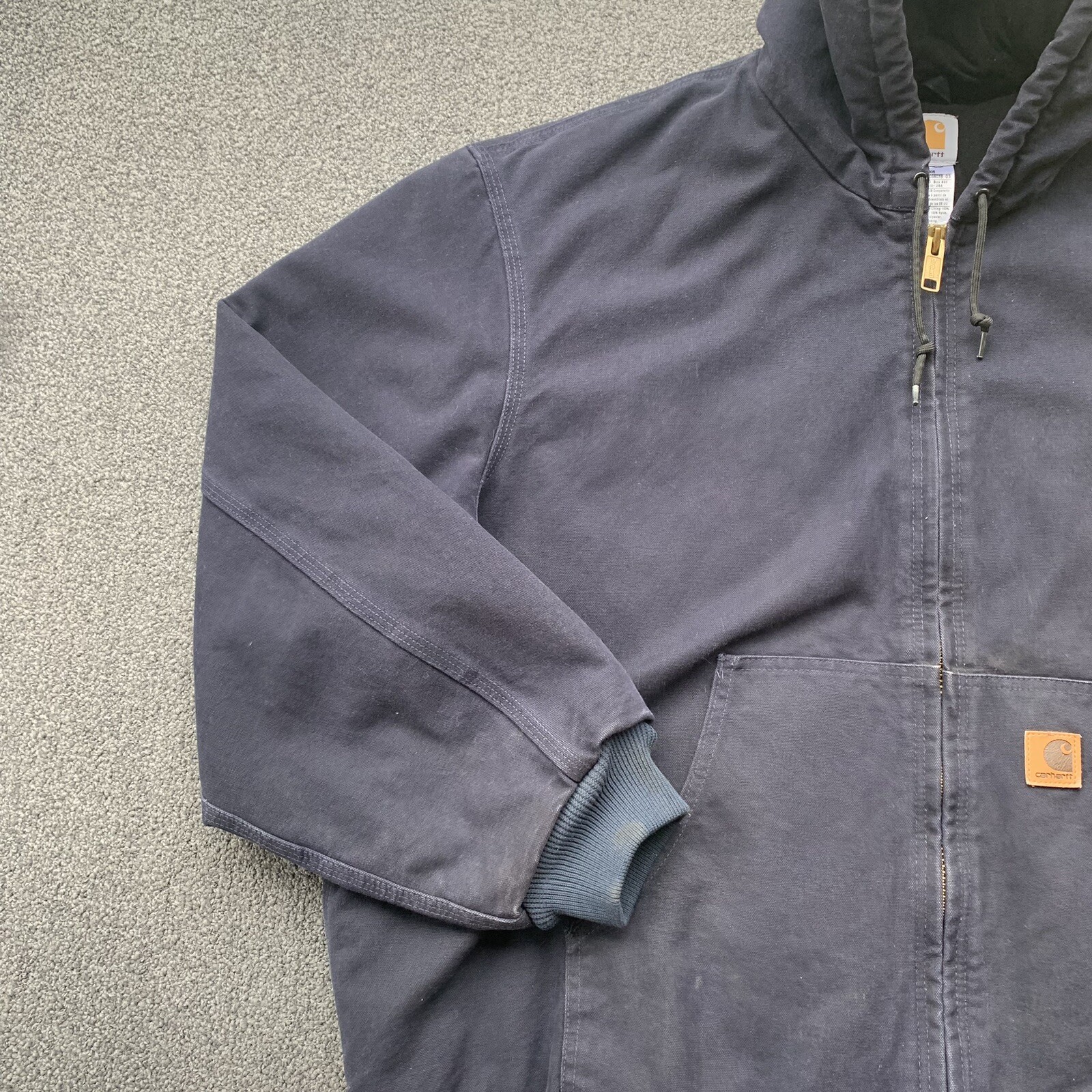 Vintage Carhartt Canvas Jacket Men’s 2XL Quilted … - image 9