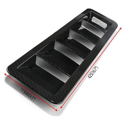 2x Carbon Fiber Car Hood Vent Scoop Louver Scoop Cover Air Flow Intake Universal - Bild 3 von 8
