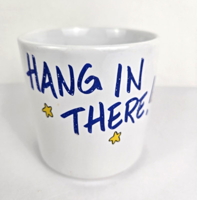Vintage Bevvy ''HANG IN THERE''  Mug Cow Hanging From Moon /PRICE REDUCED