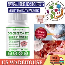 60 Parasite Cleanse DETOX Liver Colon Yeast Blood Support COLON CLEANSER TEA
