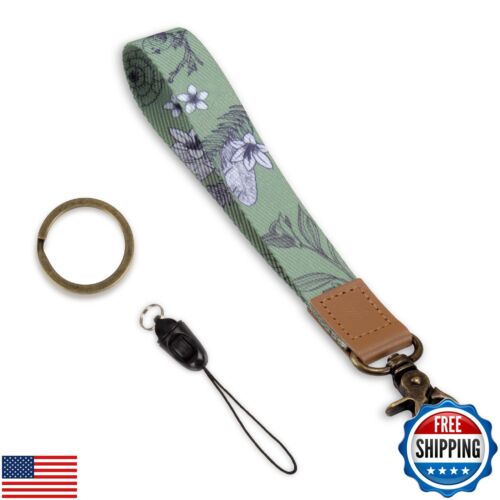 Keychain Wristlet, Phone Wrist Strap, Lanyards for Keys with Durable Leather