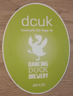 DANCING DUCK BREWERY - DCUK - Real Ale Pump Clip Front, Home Bar, Man Cave