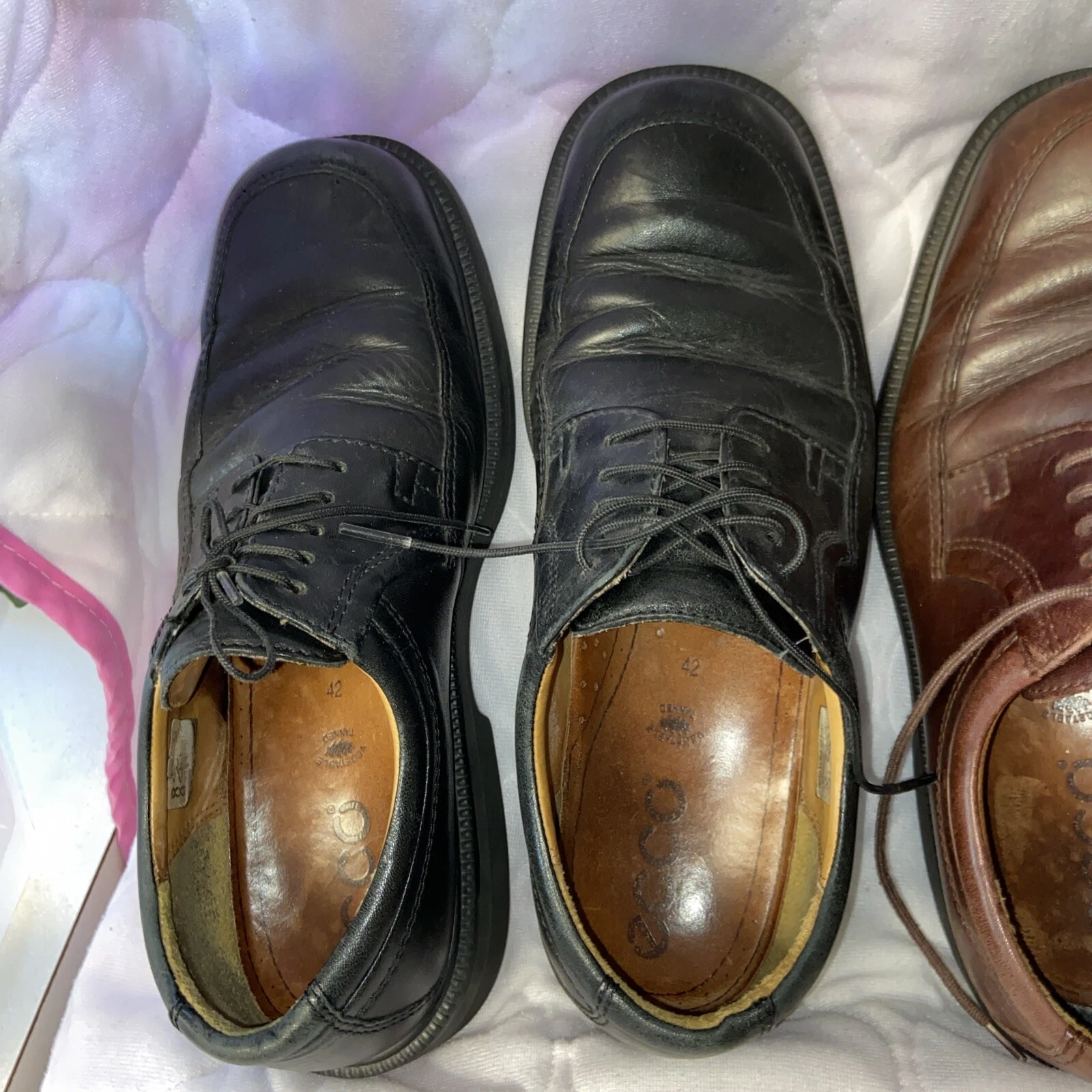 Scarpe eleganti Ecco uomo 8 5 Oxford in pelle nera o marrone prezzo al paio #e28