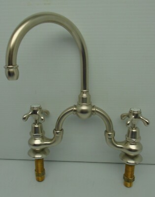 Davinci PAN101SN Bridge Lav / Bathroom Faucet Satin Nickel France New #BR99