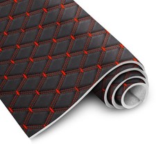 1 Yard Vinyl Quilted Foam Fabric,Thick Sponge Backing DIY Upholstery,63" Wide...